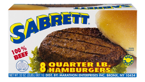 Sabrett® 100% Beef Quarter LB. Hamburgers - 32 oz (2 lbs) / 8 ct