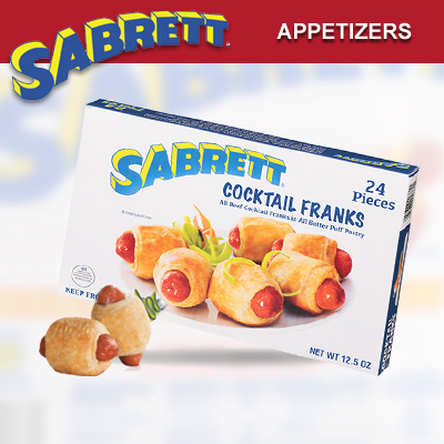Sabrett Gourmet Appetizers. Cocktail Franks.